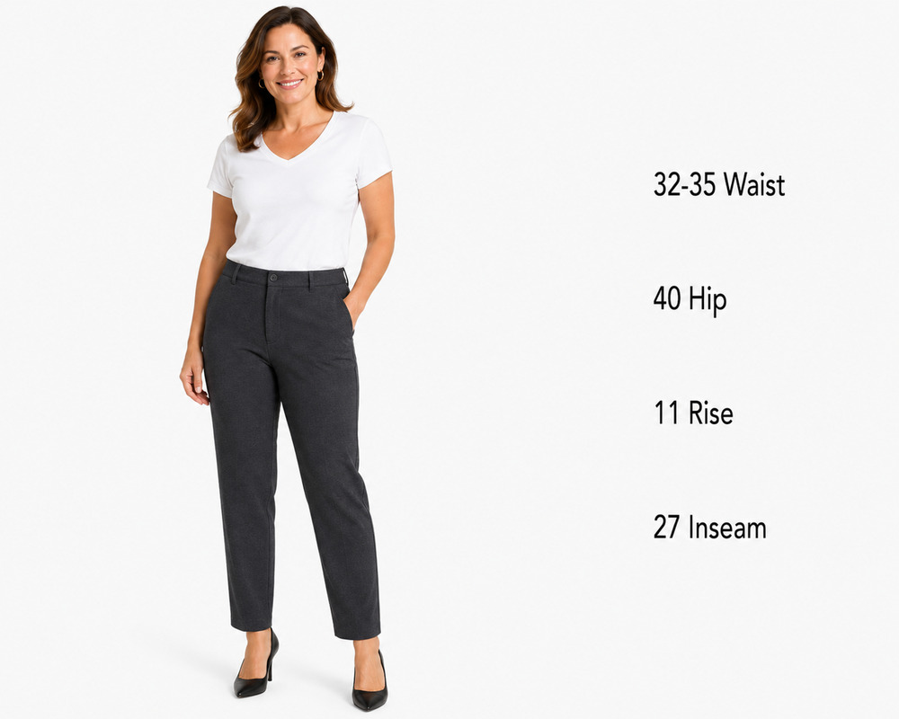 Kut from the Kloth Womens Ponte Knit Charcoal Gray Stretch Tapered Pants sz 10